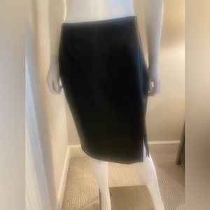 Tahari ASL Vegan Leather Skirt